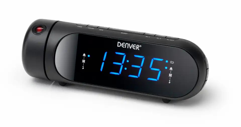 Radio reloj Denver con proyección y doble alarma | CPR-700